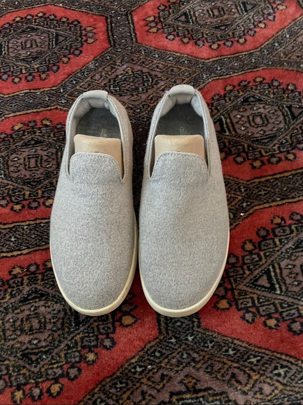 Grey merino allbirds women’s Slip-On Wool Shoes in Light Gray